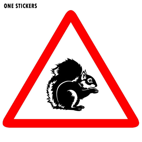 11CM*9.3CM Animal Warning  Squirrel Animal Car Sticker PVC Decal 12-1569