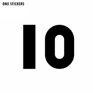 11.8CM*10CM personalized Number 10 Vinyl Car-styling Car Sticker Decal Black/Silver Graphical C11-0889