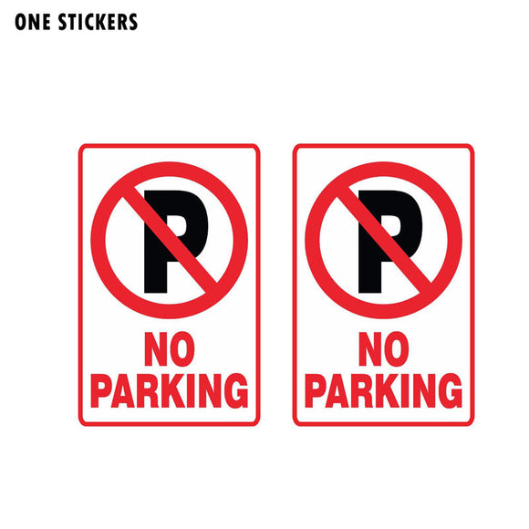 11CM*7.2CM Warning NO Parking Car Sticker Reflective Funny Decal PVC 12-0893