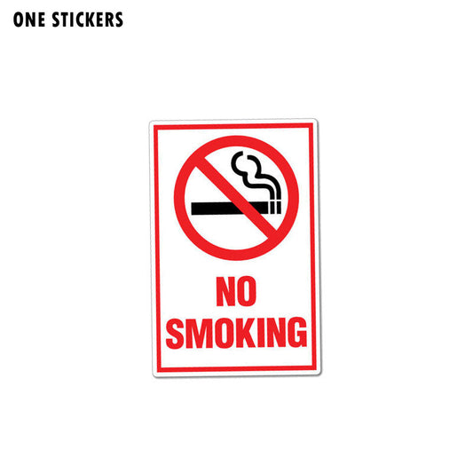 8.2CM*12.7CM Creative Funny Warning Car Sticker No Smoking Decal PVC