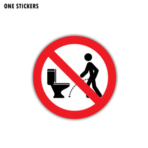 11.5CM*11.5CM Warning NO Hit The Toilet Car Sticker PVC Decal 12-1469