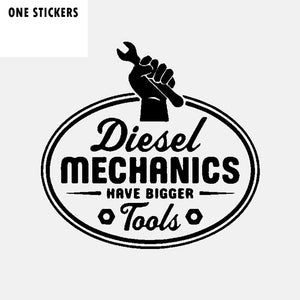 14.5CM*13.6CM Fashion Diesel Mechanics Bigger Tools Vinyl Car Window Sticker Decal Black Silver C11-1820