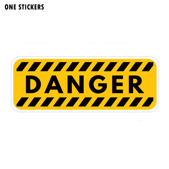 16.8CM*6CM Danger Warning Reminding Decals Of The Car Sticker Personality PVC 12-0386