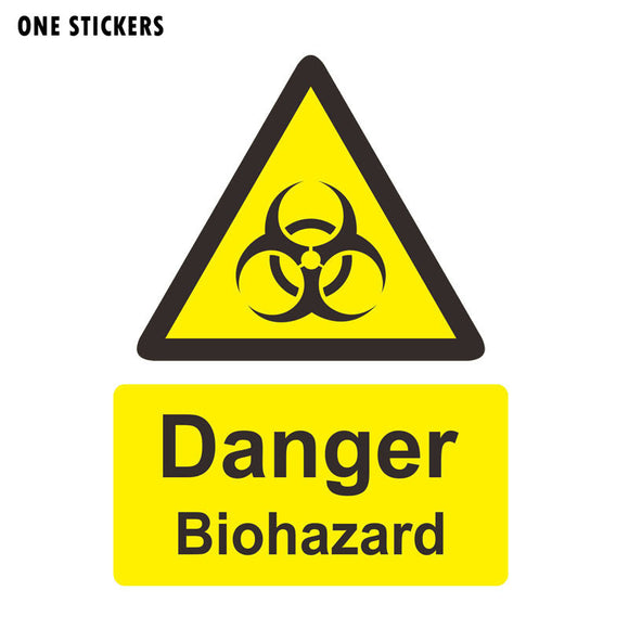 11.4CM*15.5CM Danger Biohazard Zombie Car Sticker Funny Decal PVC 12-0781