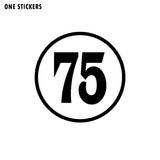 15CM*15CM Personality Number 75 Vinyl High-quality Car Sticker Decoration Decal Black/Silver C11-0790