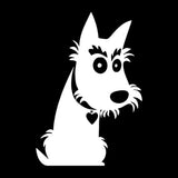 7.4*10.4CM Scottish Dog Car Stickers Personality Reflective Decals Car Styling Decoration Black/Silver S1-0281