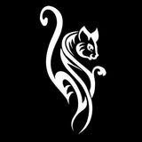 7.8CM*15CM Lovely Cat Animal Fashion Personality Funny Personality Car Sticker Vinyl Decal Black/Silver S1-0024