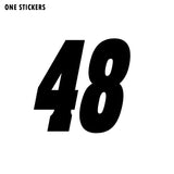 14.3CM*14CM Fun Number 48 Motorcycle Vinyl Decal Graphical Black/Silver Car Sticker C11-0764