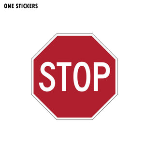 11.2CM*11.2CM Personality Warning STOP Road PVC Decal Car Sticker 12-1164