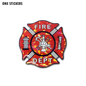 11CM*11CM Firefighter Dept Car Sticker PVC Reflective Decal 12-0664
