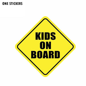 13.7CM*13.7CM KIDS ON BOARD Personality Car Sticker Decal PVC 12-40014
