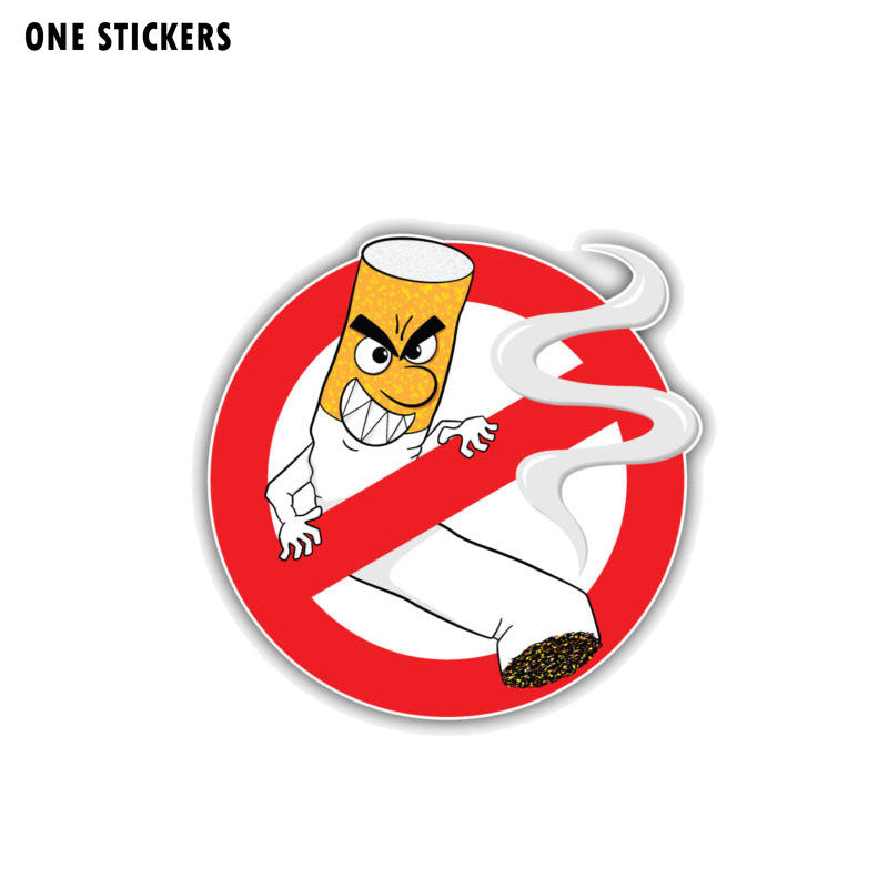 11CM*10.7CM Funny No Smoking Warning Car Sticker PVC Decal 12-1399