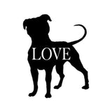 9.6CM*12.2CM Pitbulls Pitties Love Dog Animals Vinyl Sticker Decal Car Sticker C8-0054