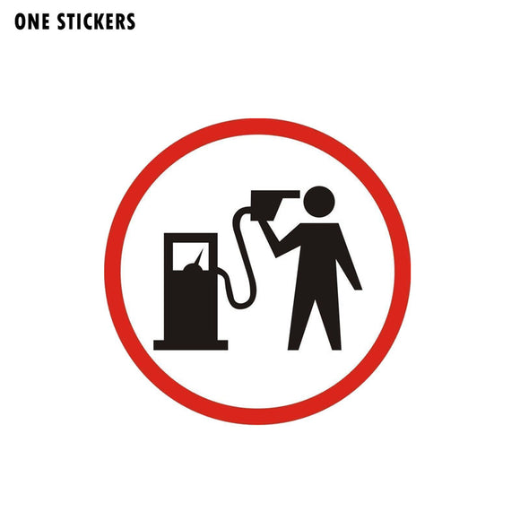 14CM*14CM Gasoline Pump Head Graphic Car Sticker Funny Decal Paper 12-0562