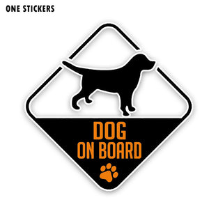 13.1CM*13.1CM DOG ON BOARD Decal PVC Interesting Print Car Sticker 12-40323