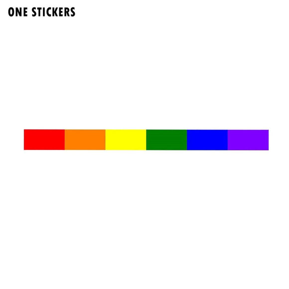 16.8CM*1.4CM Creative Gay Pride Rainbow Windows Funny PVC Decal Car Sticker 12-0243