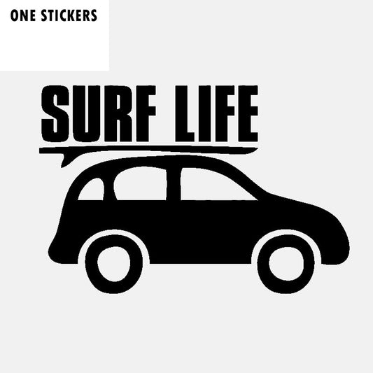 14.8CM*10CM Fashion Car-styling SURF LIFE Vinyl Car Window Sticker Decal Black Silver C11-1816