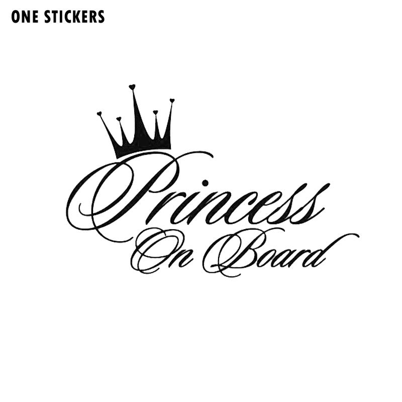 16.5*10.9CM PRINCESS ON BOARD Funny Personality Text Car Sticker Fashion Vinyl Decal C1-4010