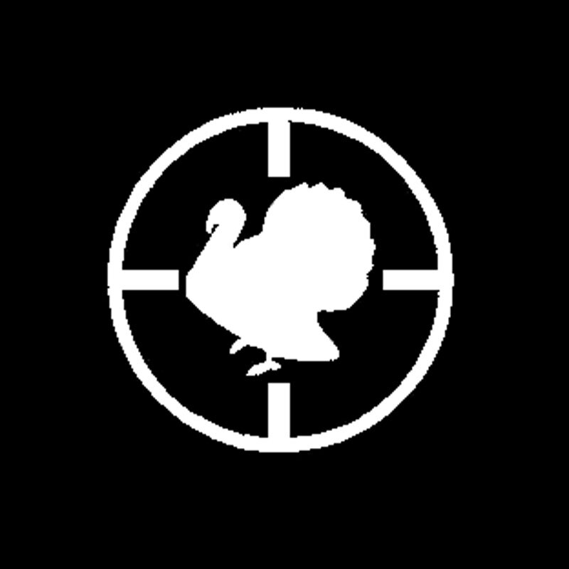 10cm*10cm Hunting Turkey Fashion Vinyl Car Window Sticker Motorcycle Decal Black Silver C15-1136
