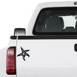 15.4cm*15.9cm Covered With Small Spines And The Thorn Softly Car Sticker Vinyl Black/Silver Sea Star Decal C18-0194