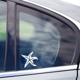 15.4cm*15.9cm Covered With Small Spines And The Thorn Softly Car Sticker Vinyl Black/Silver Sea Star Decal C18-0194