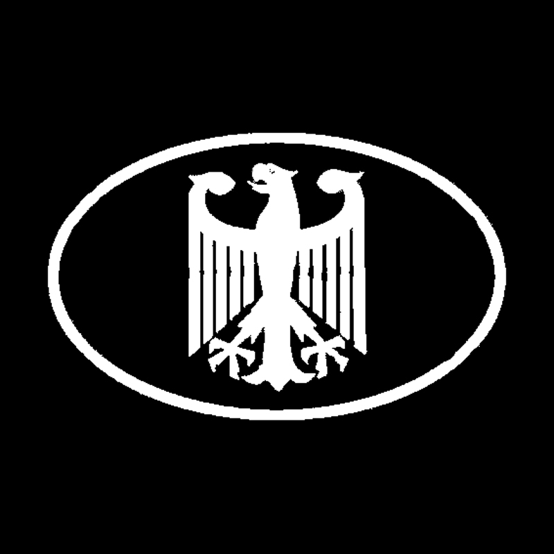 15.6CM*9.8CM Fashion German Eagle Crest Oval Car Sticker Vinyl Decal Accessories C15-0863