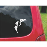 16.3cm*10.7cm Rise And Dance A Happy Mood In Aqueous Smoothly Vinyl Dolphin Black/Silver Car Sticker Decal C18-0184