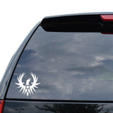 16CM*15.2CM Phoenix Rising Sun Symbolic Fashion Car Sticker Decal Black/Silver Graphical Vinyl C15-1016