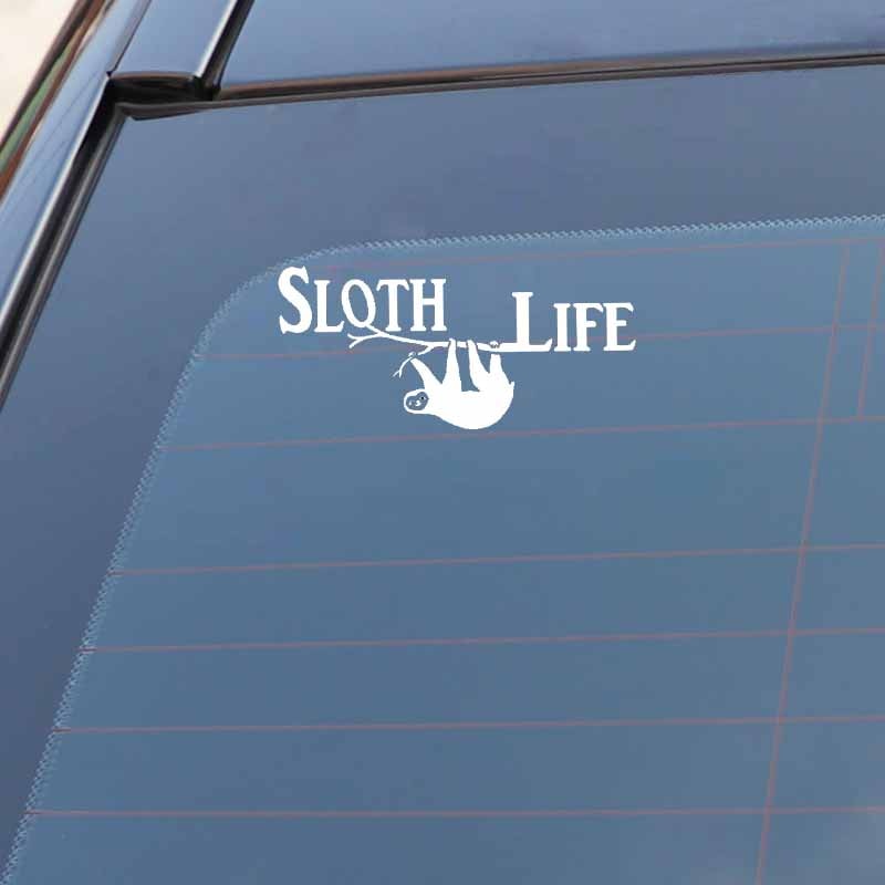 13.8CM*6.2CM Sloth Life Funny Vinyl Car Window Sticker Decal Black Silver C11-2057