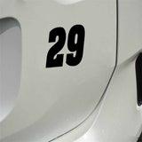 13CM*12.5CM Interesting Race Number #29 Vinyl Car Sticker Graphical Decal Black/Silver C11-0869