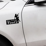 14.5CM*10CM Funny Dont Touch My Tools Vinyl Car-styling Decal Car Sticker Black Silver Graphical C11-1774