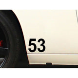 14CM*11.2CM Fashion Number 53 Car-styling Car Sticker Vinyl Decoration Decal Black/Silver C11-0796
