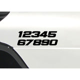 15.5CM*5.4CM Fun Phone Number 1234567890 Motorcycle Vinyl Decal Graphical Black/Silver Car Sticker C11-0761
