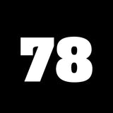 15.5CM*9.8CM Creative Number 78 Vinyl Car Sticker Motorcycle Decal Graphical Black/Silver C11-0756