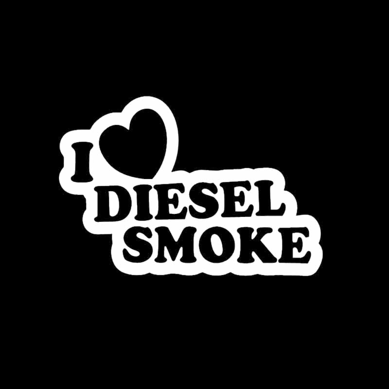 15CM*10.1CM Fashion I love Diesel Smoke Vinyl Decal Car Sticker Black Silver Graphical C11-1875