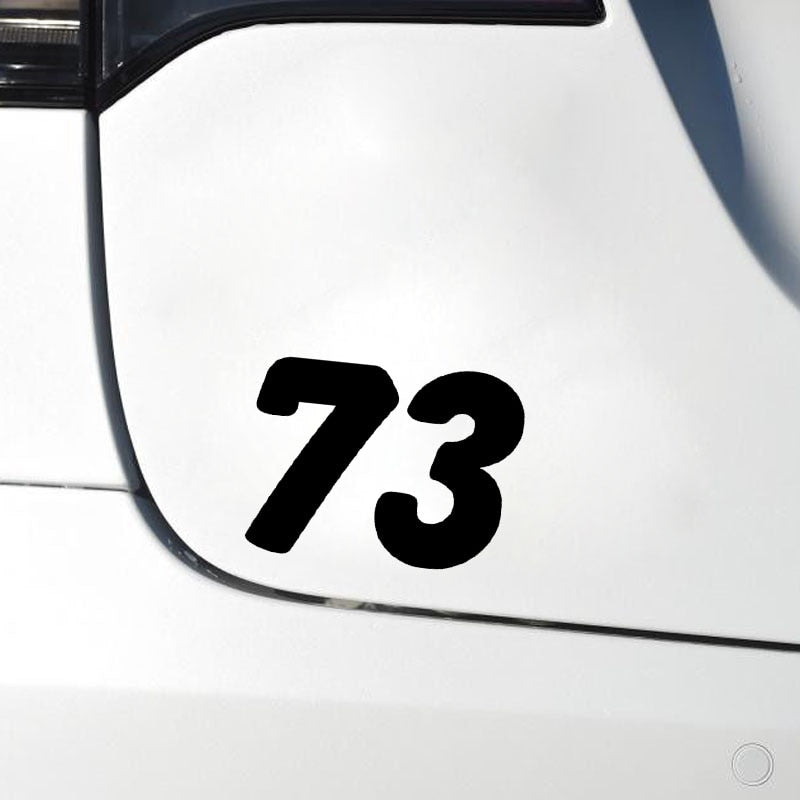 15CM*11.1CM Fun Racing Number 73 Vinyl Car-styling Car Sticker Decal Black/Silver Graphical C11-0770