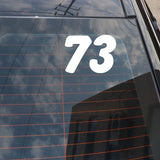 15CM*11.1CM Fun Racing Number 73 Vinyl Car-styling Car Sticker Decal Black/Silver Graphical C11-0770
