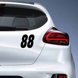15CM*14.6CM Fashion SPORTS Number 88 Vinyl Car-styling Car Sticker Decoration Decal Graphical C11-0828