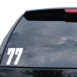 15CM*14.7CM Fashion Number 77 Vinyl Car-styling Car Sticker Decal Black/Silver Graphical C11-0773