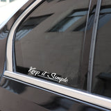 16.2CM*3CM Fashion Keep It Simple Reflective Car Window Sticker Black Silver Vinyl Decal C11-1598
