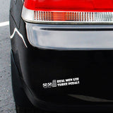 16.8CM*3CM High-quality Vinyl REAL MEN USE THREE PEDALS Car-styling Car Sticker Decal Black Silver C11-1443