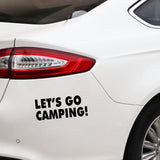17CM*7CM Funny Let's Go Camping Vinyl Car Window Sticker Decal Black Silver Graphical C11-1837