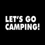 17CM*7CM Funny Let's Go Camping Vinyl Car Window Sticker Decal Black Silver Graphical C11-1837