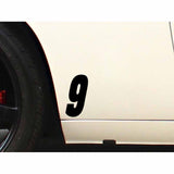 7.7CM*14.5CM Interesting Race Number 9 Vinyl Car-styling Car Sticker Graphical Decal Black/Silver C11-0868
