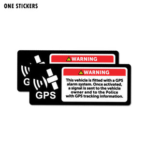 12CM*4.8CM Car Warning Gps Alarm System Stickers Decal PVC 12-0690