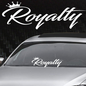 Royalty Windshield Banner Decal Sticker 8x24" JDM