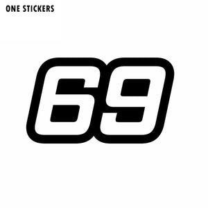 15.2CM*8.8CM personalized Number 69 Vinyl Car-styling Car Sticker Graphical Decal Black/Silver C11-0885