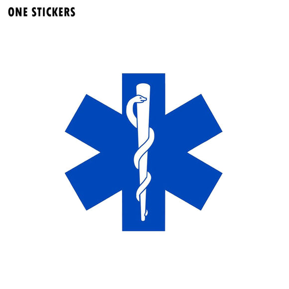 12CM*12CM Personality Star of Life Hard Hat Stickers PVC Car Decal 12-0413
