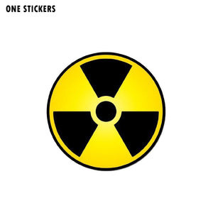 14CM*14CM Funny Nuclear Radiation Warning Car Sticker PVC Decal 12-0757
