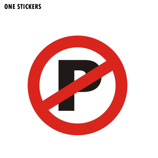 12.5CM*12.5CM Reflective Funny Warning NO Parking Car Sticker Decal PVC 12-0894